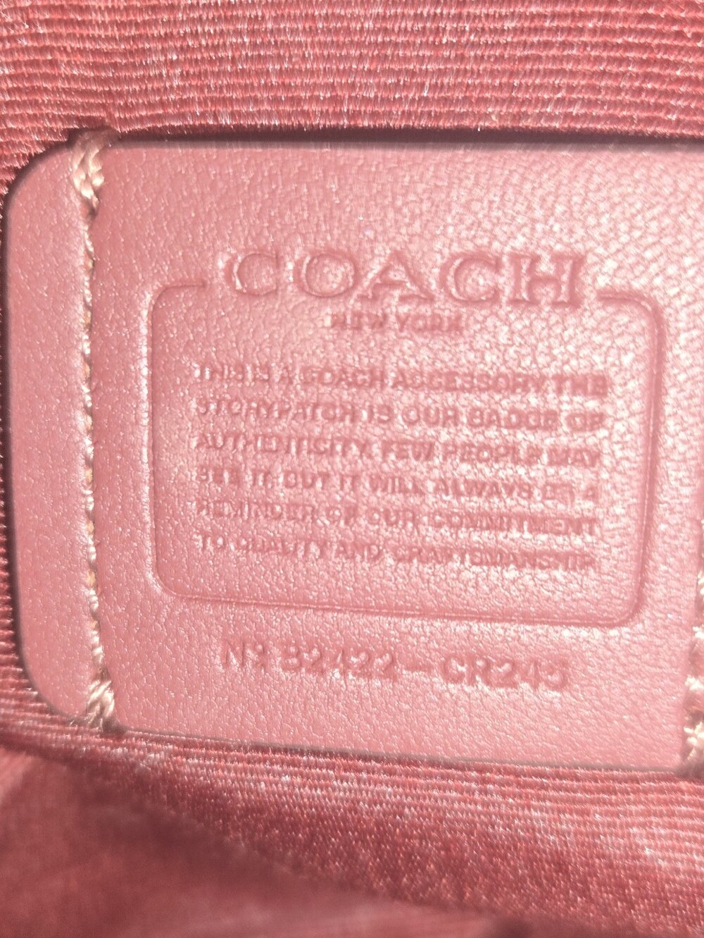SOLD ON DEPOP Coach CR245 Mini Rowan Pink Cherry Satchel - Picture 10 of 10